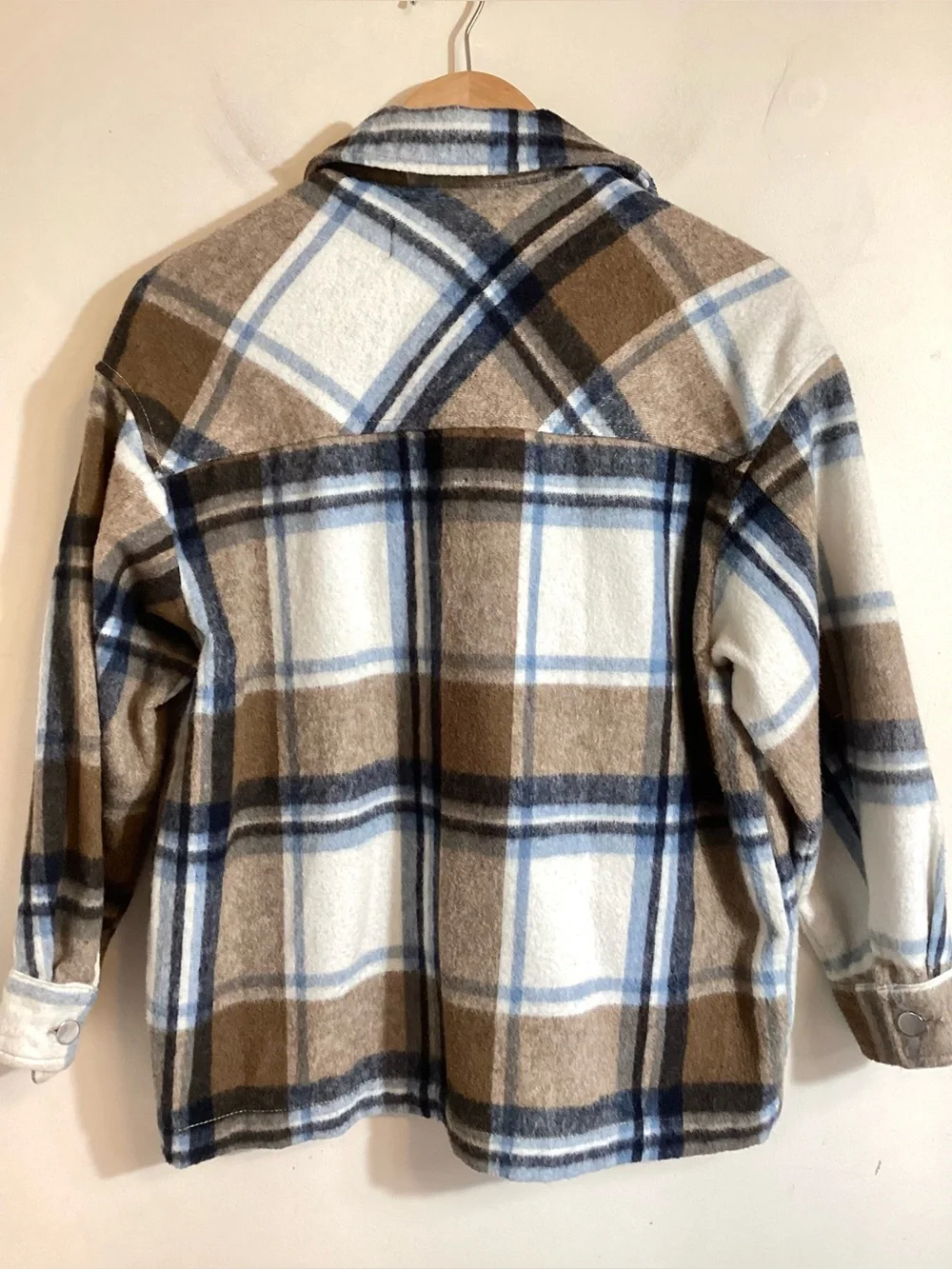 Zara Oversized Shacket Size S Plaid Flannel